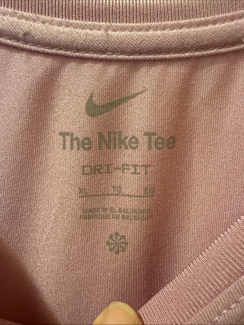 Nike Women's Dusty Pink Athletic Tank with White Swoosh - Picture 2 of 5